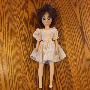 Vintage 15” 1981 A&H Doll with Open & Close Eyes & a Beautiful Dress & Bloomers